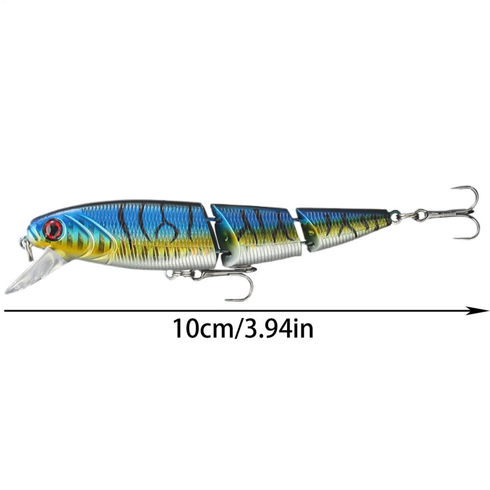 Gelenkiger Swimbait Mehrgelenkiger Künstlicher Hardbait Mit Drillingshaken Realistisch Langsam Sinkend Schwimmende Barschköder Für Forellen