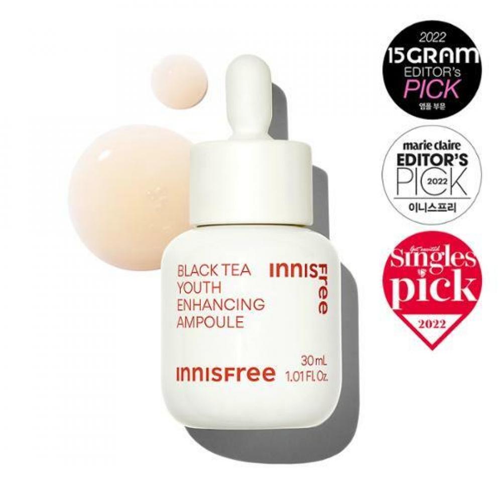 

Innisfree Black Tea Youth Enhancing Ampoule Ампула для улучшения молодости, 30 мл