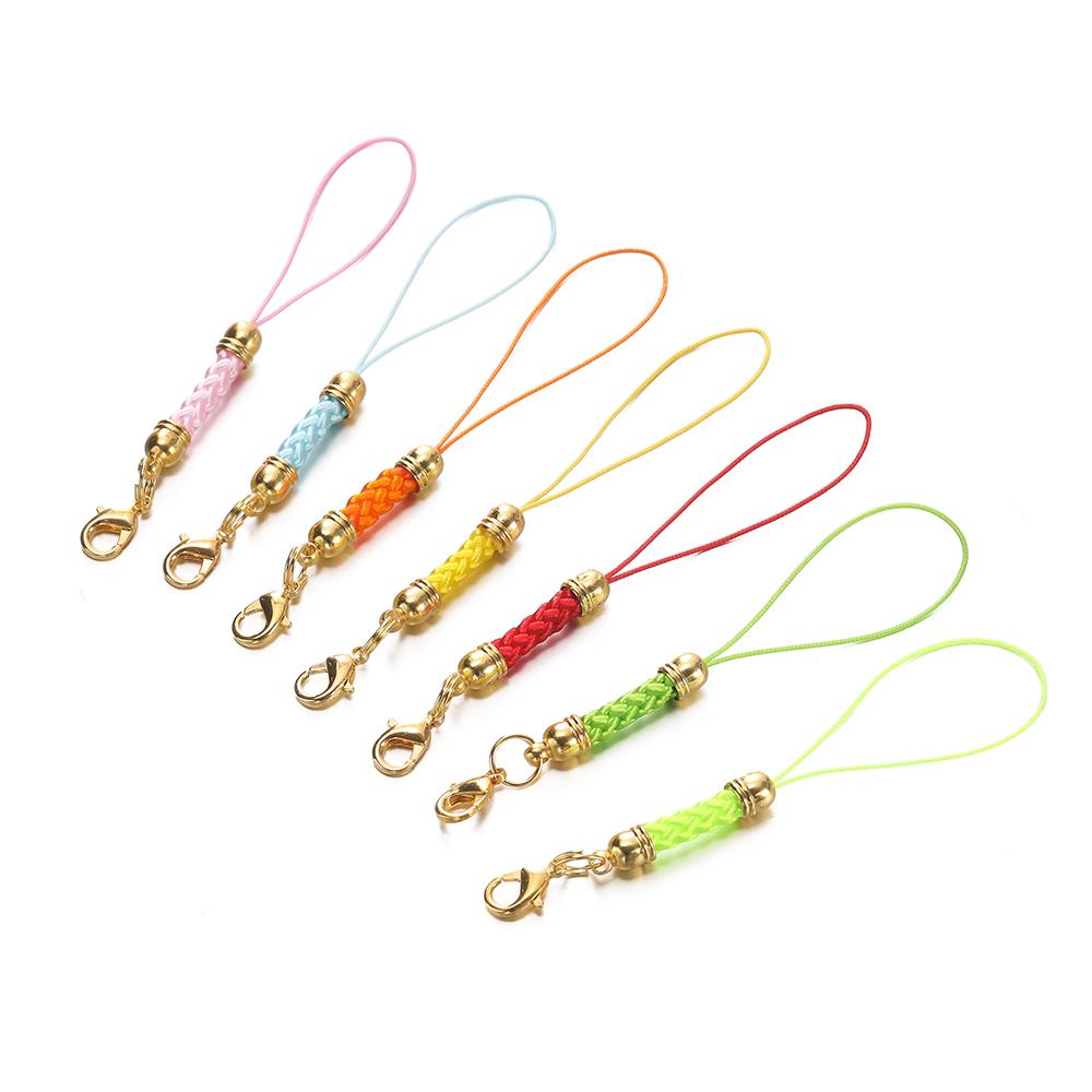 10/20pcs Keychain Rope with Lobster Clasp Jump Rings Lanyard Lariat Strap Cord For DIY Keyring Pendant Jewelry Making Supplies