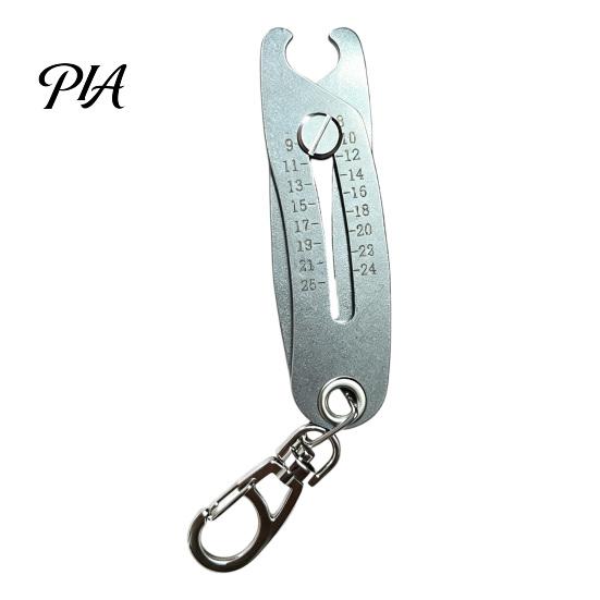 Nut Bolt Gauge Portable Thread Size Checker Keychain, Stainless Steel Precise Gauge, Bolts Finder Verification Tool Keychain