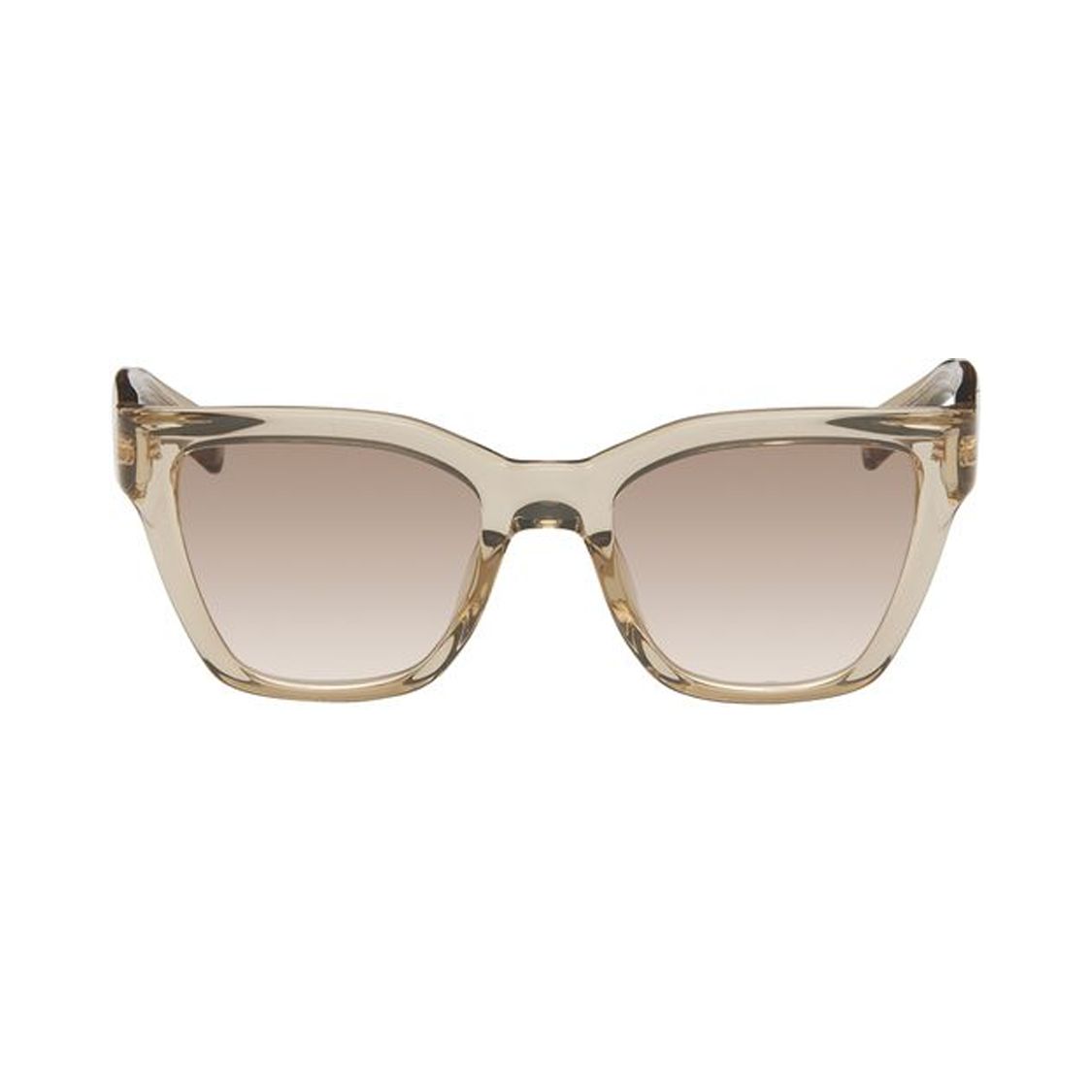 Saint Laurent Logo Print Acetate Square Sunglasses Men sunglasses Beige SL641 55
