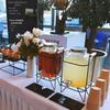 Homeglen Glass Beverage Dispenser with Faucet & Metal Stand
