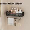 Suction Cup Shower Shelf Towel Bar Bathroom Storage Space Saving Corner Rack  Home Decor