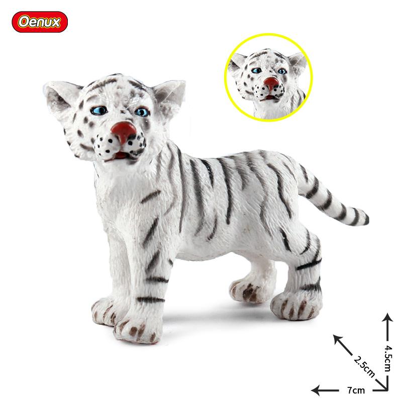 Oenux Original African Wild Animals Simulation Savage Bengal Tiger Siberian Tiger White Tiger Lion PVC Model Educational Toys