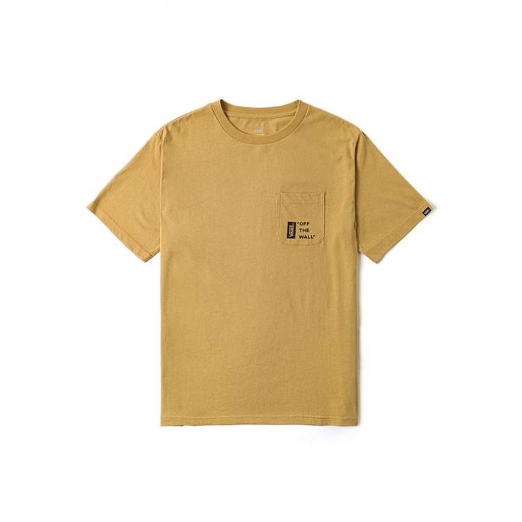 Vans Short Sleeve Casual Comfortable Moisture Wicking T-Shirt Unisex Tops Yellow VN000GQ65QJ