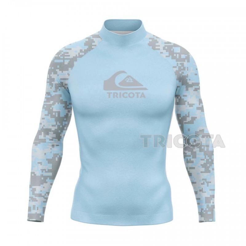Mens Long Sleeve Rash Guard UPF 50 Sun Protection Swim Shirt Surfing Swimming Snorkeling