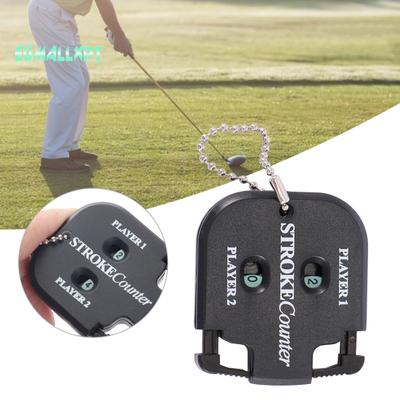 Golfscorer Mini Handige slagenteller - Tweecijferige scorekeeper met sleutelhanger, draagbaar golftrainingsaccessoire