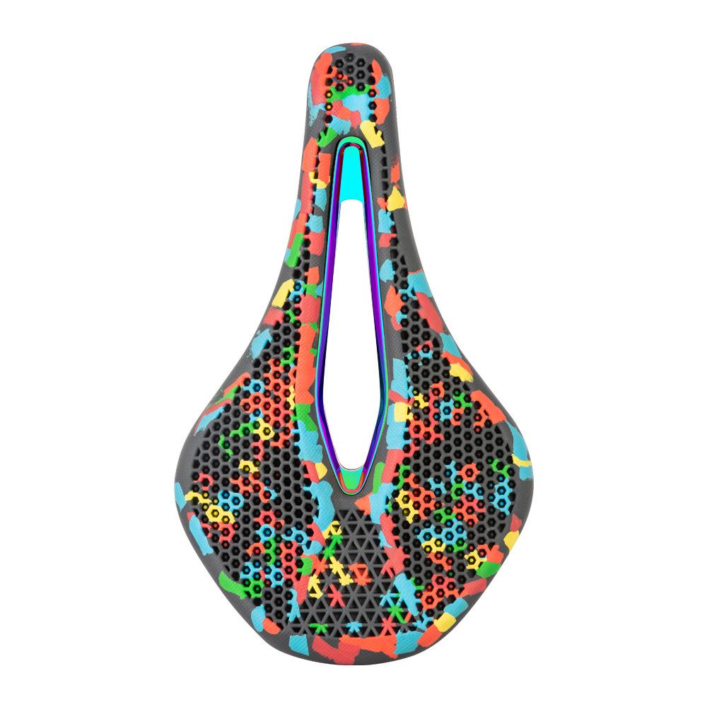 

PROMEND3D Honeycomb Bike Seat Cushion Soft Comfortable Steel Bow Mountain Bike Road Bike Cool Hollow Saddle 255*147*70mm разноцветные