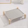 Elevated Pet Bed for Cats Dogs Detachable Nylon Canvas with Pine Wood Frame Breathable Raised Kitty Puppy Nest Portable Pet Bed