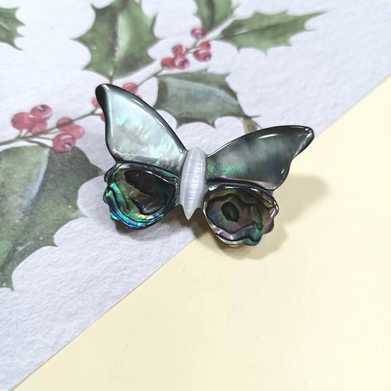 Shell Butterfly Brooch Pin Handmade Cartoon Decor For Women And Men