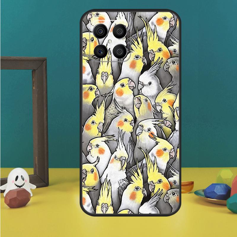Cartoon Cockatiel Collage Case For Honor 200 Lite Magic 7 6 5 Pro Honor X9c X9b X9a X8b X8a X8 X9 50 70 90 Lite Cover