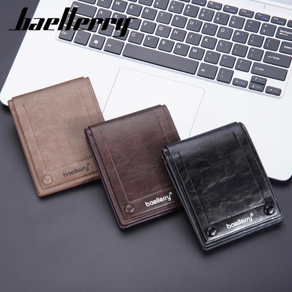 New wallet men's short European and American minimalist multi-card wallet retro open card bag