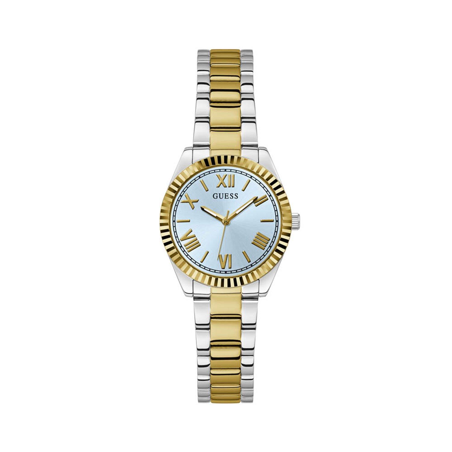 [GUESS] Mini Luna Gold Blue Two-Tone Stainless Steel Women s Watch (GW0687L4)