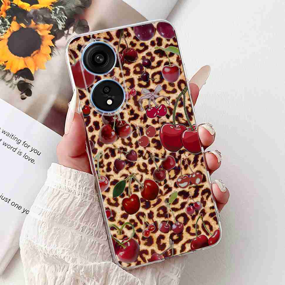 For Oppo A1 Pro 5G 6.7" Case Fashion Flower Painting Soft Silicone TPU Back Cover For Oppo A1 Pro a1 Pro PHQ110 Cases Bumper