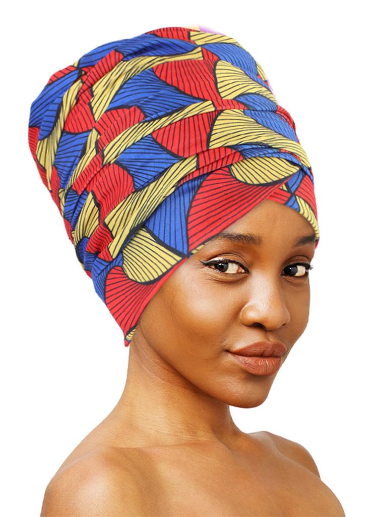 New Women African Print Turban Soft Headwraps Headband Long Hair Head Wrap Scarf Tie Head Scarf Bandanas Hair Accessories