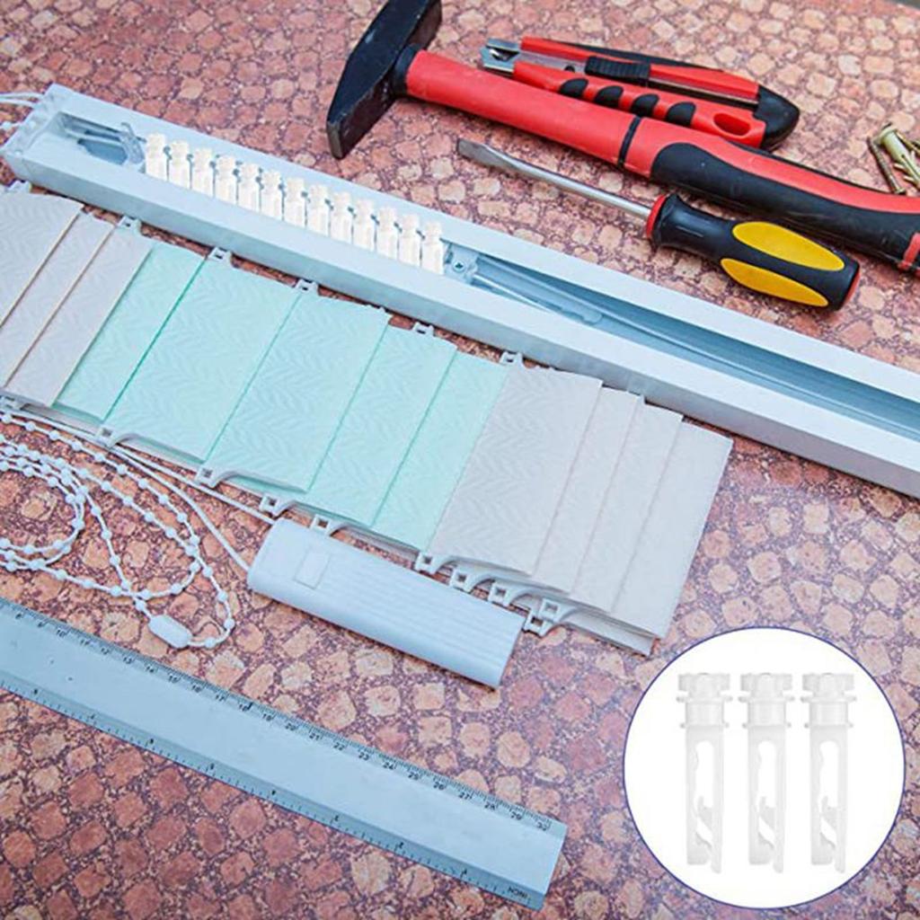 Pack of 10 Vertical Blind Repair Tabs White Stems for Easy Window Blind Fixing