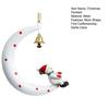 Christmas Pendant Moon Shape Design Christmas Elements Snowman Santa Claus Elk Hanging Pendant Holiday Atmosphere Ornament