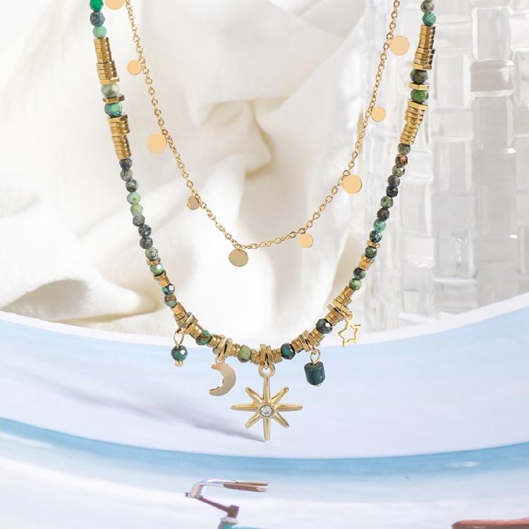 Handcrafted Sunflower Jewelry Beaded Necklace Adjustable Chain Necklace for Date