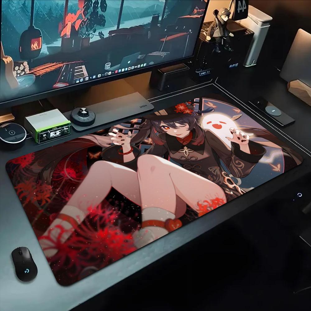 Hu Tao Mouse Pad 500X1000 Mm Large Gaming Mousepad Gamer XL Rubber Otaku Keyboard Pad Laptop Desk Mat