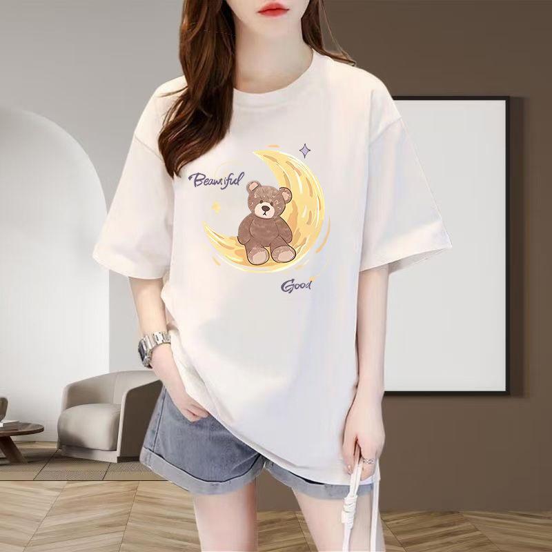 2026 European Style Plus Size Women's Cotton Short Sleeve T-shirt - Hot Selling, Loose, Slimming, Versatile, and Trendy
