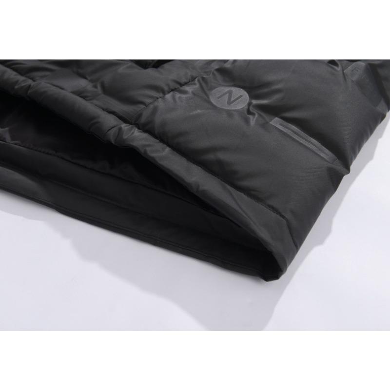 2025 Winter Fashion Casual Down Jacket PU Fabric Men's Hooded Trend Men's Loose Warm Down Jacket Cotton Jacket