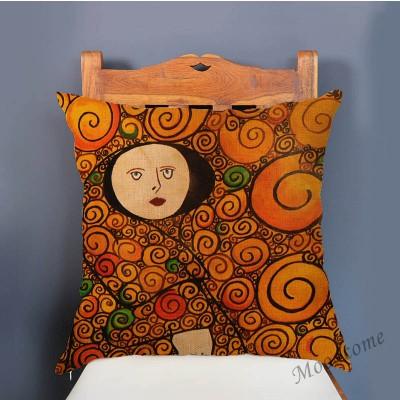 Gold Luxury Decorative Oil Painting Home Decorative Pillow Case Cover Gustav Klimt Gallery Collection Sofa Chair Cushion Cover