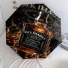 Parapluie Automatique Jack Daniel's Tennessee Whiskey - Parapluie Portable Adapté au Voyage en Plein Air Cadeau d'Anniversaire Indispensable Quotidien