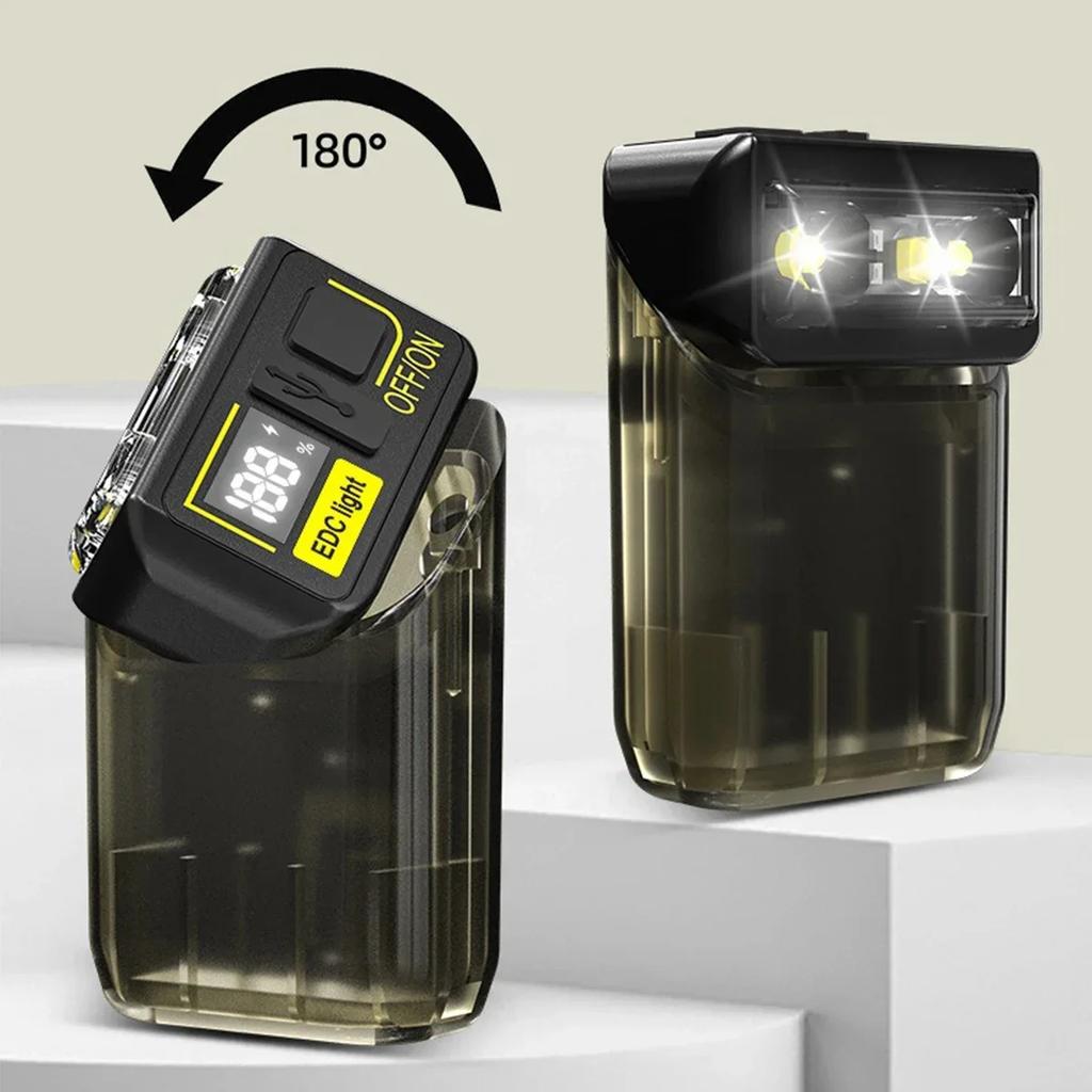 Flashlight High Power USB Rechargeable LED Tactical Digital DisplayAdjustable Built-in Battery Portable Camping Hiking Emergency