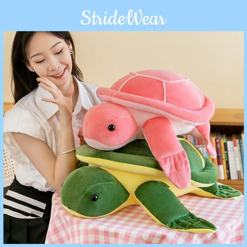 Entzückendes Grüne Schildkröte Plüschkissen Ultraweiches PP-Baumwoll Stofftier Spielzeug für Kinder