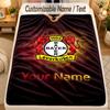 Flannel BlanketBayer Leverkusen Football Custom Name Text Personalized Soft Warm Throw Blanket Home Decor Gift