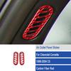 Red Carbon Fiber Door Pillar Air Vent Sticker Decoration For Corvette C5 1998-04