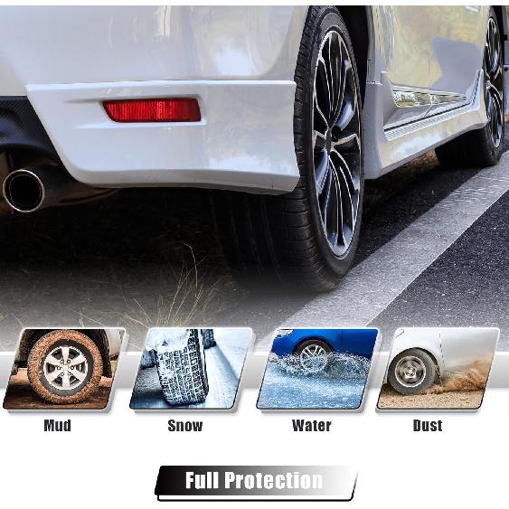 

ACROPIX Front Rear Splash Guard Mud Guards Mudflaps Fender Liner Shield Protection Set Fit for Toyota 4Runner with Clips Retainer - Pack of 4 Black