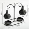 Double Ceramics Pot Hanging Essential Oil Burners Metal Tealight Holder Rack for Bedroom and Living Room Table Decors