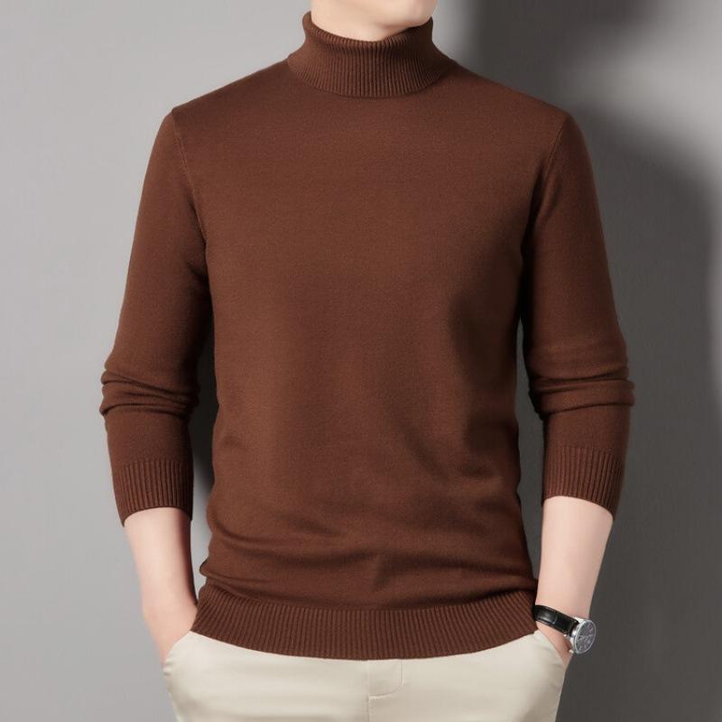 Neuer Stehkragen-Pullover für Herren, Strickpullover, Winter-Halb-Stehkragen-Bottom-Shirt mit langen Ärmeln, trendig, lässig