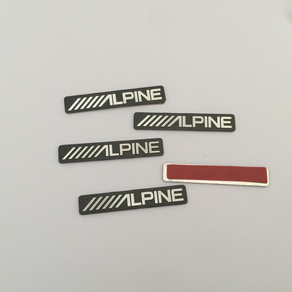 2pcs 5pcs 10pcs 3D /////ALPINE ALPINE Car Hi-Fi Speaker Audio Speaker Badge Stereo Emblem Sticker Decal Styling Accessories
