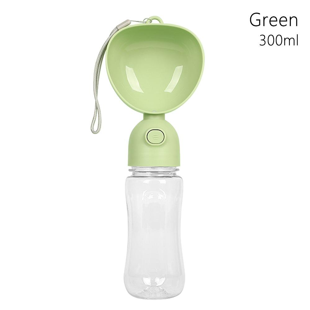 

Непротікаюча поїлка для собак Портативні миски для пиття для домашніх тварин Нова пляшка для води для собак Вулична Green 300ml