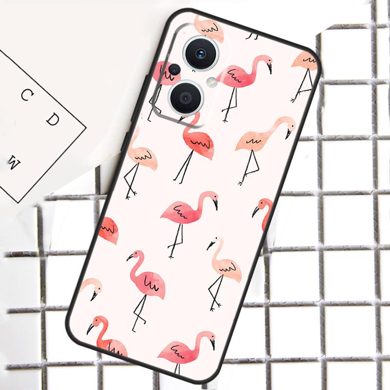 Flamingo For OPPO Reno 14F 13F 12F 11F 10 11 12 13 14 Pro 7 8 Lite 8T OPPO Find X6 X5 X8 X9 Pro Case