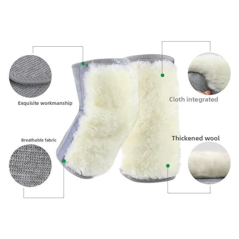 Wool Knee Pads To Keep The Old Cold Legs, Thickened Fur In Autumn and Winter, Cashmere To Prevent The Cold Wind, Men and Women Cycling Elderly