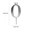 Reusable Digital Birthday Cake Candle Holders Set Metal Silver Cake Topper Decorations for Anniversary Wedding Party Celebration