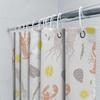 Seafood-Themed Shower Curtain With Octopus And Lobster Design For Bathroom Decor Peach Yellow Orange Gray Color Pattern Waterpro