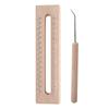 Rectangular Knitting Loom Hand Wooden Weaving Machine Kids Weaving Toy with Elbow Crochet Hook