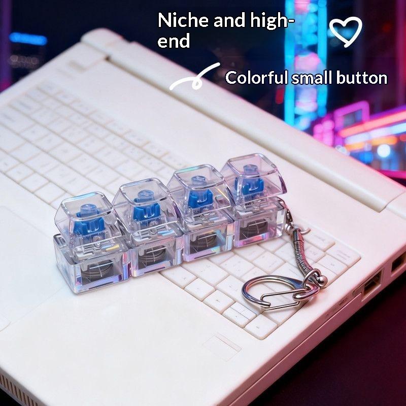 RGB osvětlení Kreativní dekompresní klíčenka Artefakt pro uvolnění stresu Tester klávesnicových spínačů Osvětlené průhledné klávesy