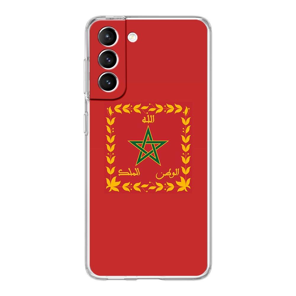 Moroccan flag Maroc Morocco passport Phone Case For Samsung Galaxy S25 S24 Plus S23 FE S22 S21 S20 Ultra 5G S10 S10E Clear Cover