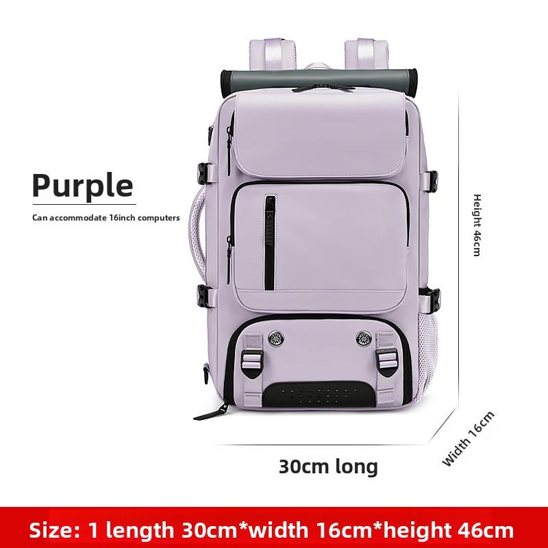 Men's Large Capacity Travel Backpack with Shoe Compartment, 17.3-Inch Laptop Bag, Adjustable Shoulder Straps, Multiple Zippered Pockets