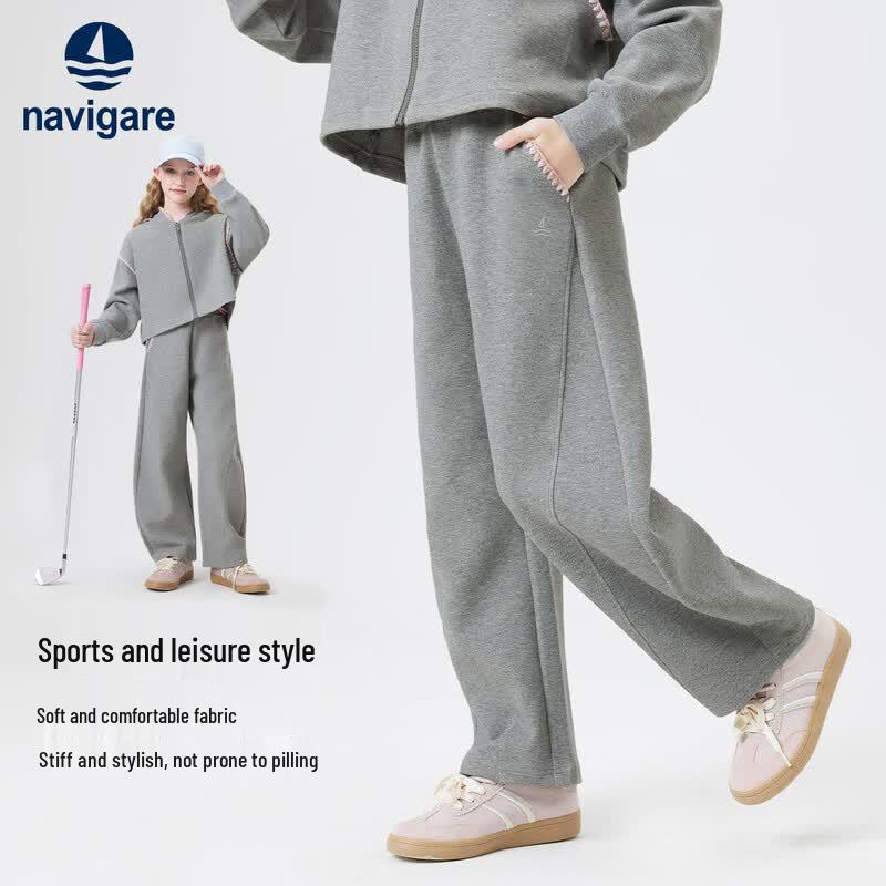 Navigare Girls' Sporty Straight-Leg Pants