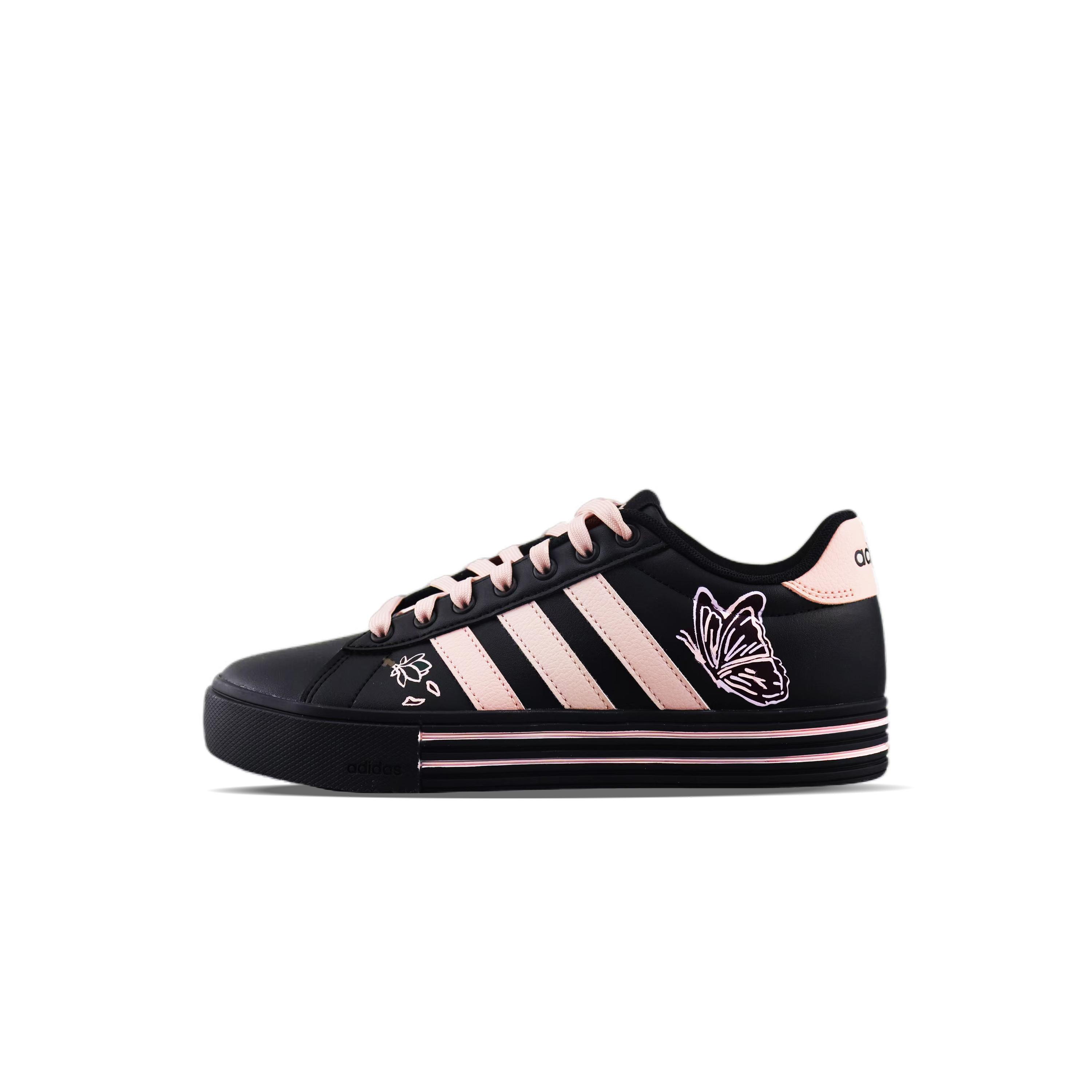 

Adidas Daily Abrasion Resistant Slip Resistant Low top Skateboard Shoes Women s Black Pink KH8004(Team840-) 36⅔