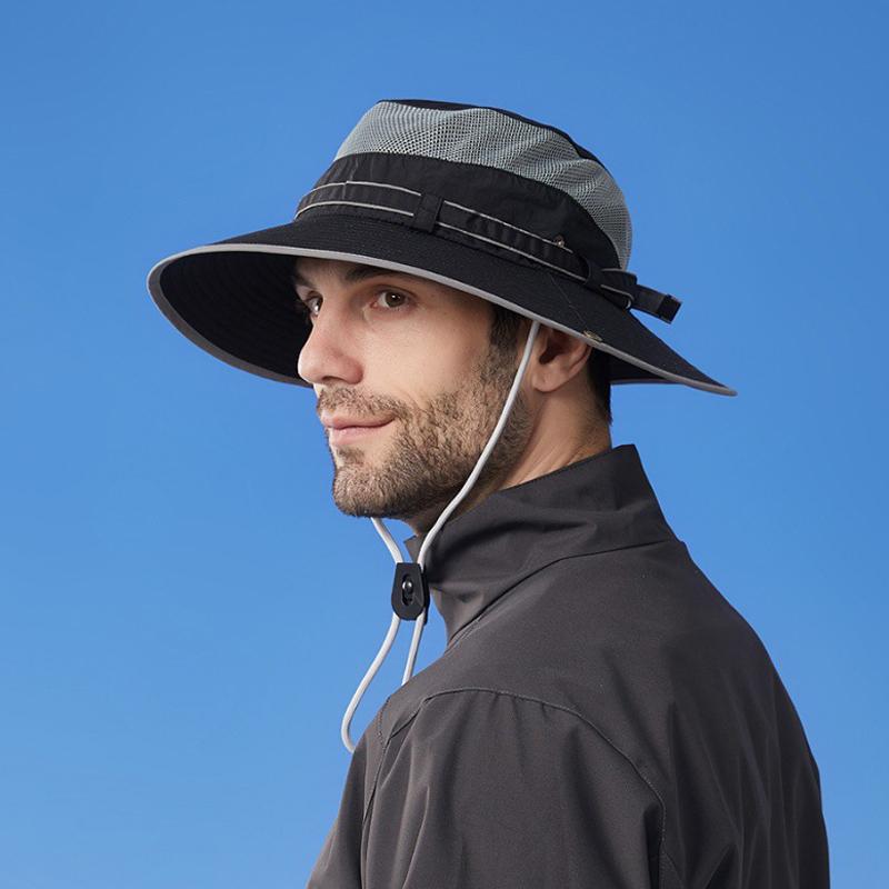 Chapéu de sol ao ar livre de secagem rápida à prova d'água Chapéu de montanhismo anti-ultravioleta masculino Chapéu de pescador com protetor solar feminino