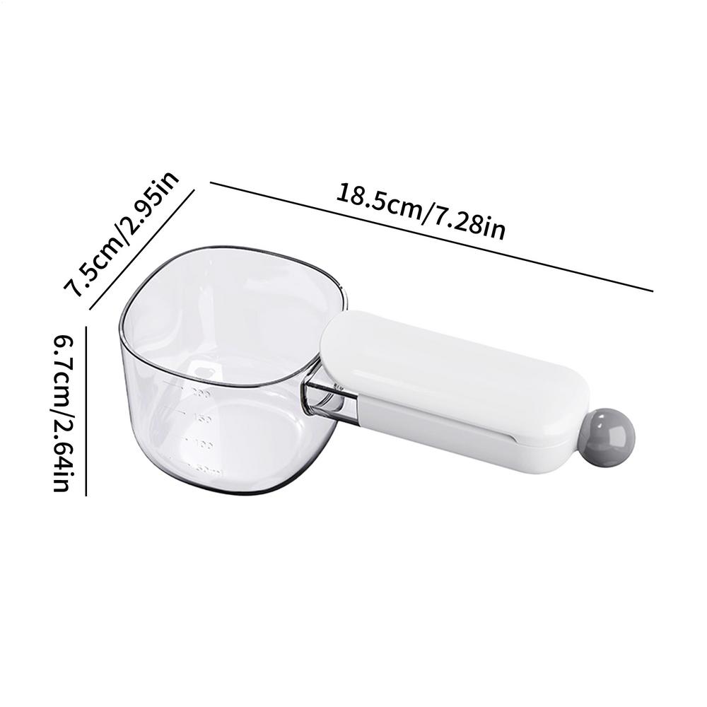 Food Measuring Scoop with Bag Clip Portioning Kitchen Utensil Multipurpose Food Spoon for Home Apartment Restaurant Cafe Bakery