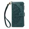 Portfel z wytłaczanej skóry Mandala Etui z klapką Do Samsung Galaxy A57 A37 A56 A36 A26 A55 A35 A54 A34 A25 A24 A23 4G 5G
