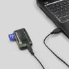 Transparent USB 2.0 Card Reader Dongle CF MS TF M2 XD SD Memory Card Writer 480Mbps View Data Transfer Adapter Plug Play